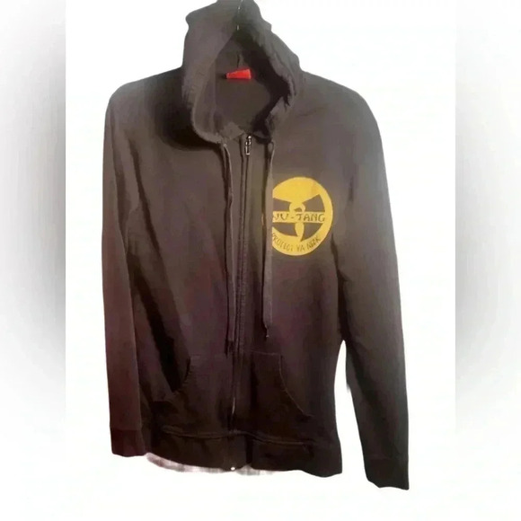 Wutang “protect ya neck” vintage black long sleeve unisex  lightweight hoodie S - Picture 2 of 4